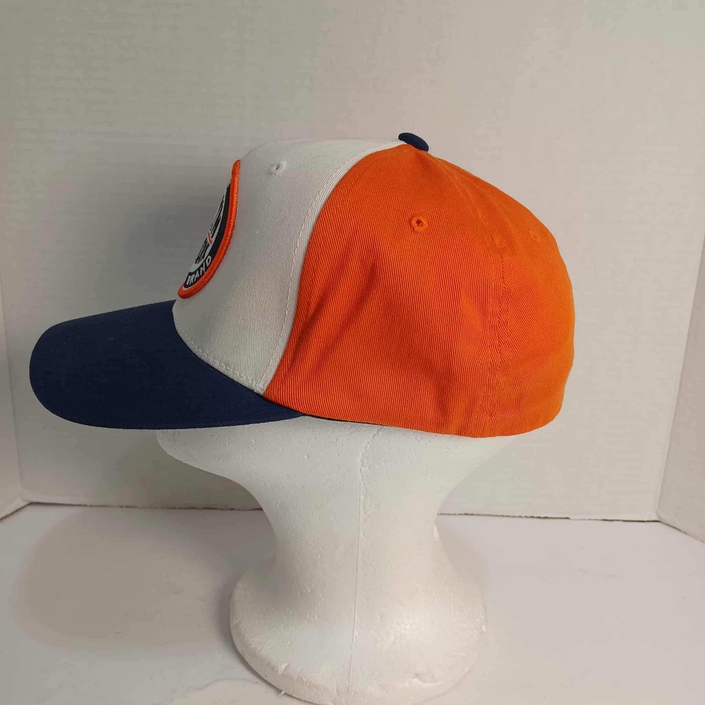 AERO BKLYN New‎ York Original Brand Orange Blue White Baseball Cap Hat - Picture 2 of 12
